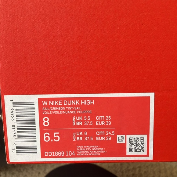 Crimson Tint Pink Nike Dunks - Picture 2 of 4